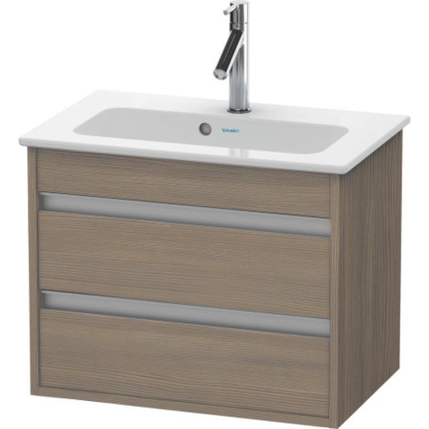 Duravit Ketho 24" x 19" x 15" Two Drawer Wall-Mount Vanity Unit in Oak Terra