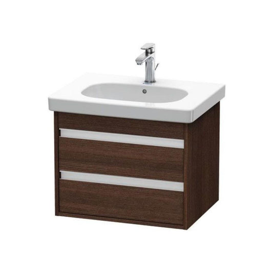 Duravit Ketho 24" x 19" x 18" Two Drawer Wall-Mount Vanity Unit in Chestnut Dark