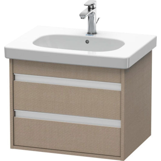 Duravit Ketho 24" x 19" x 18" Two Drawer Wall-Mount Vanity Unit in Linen