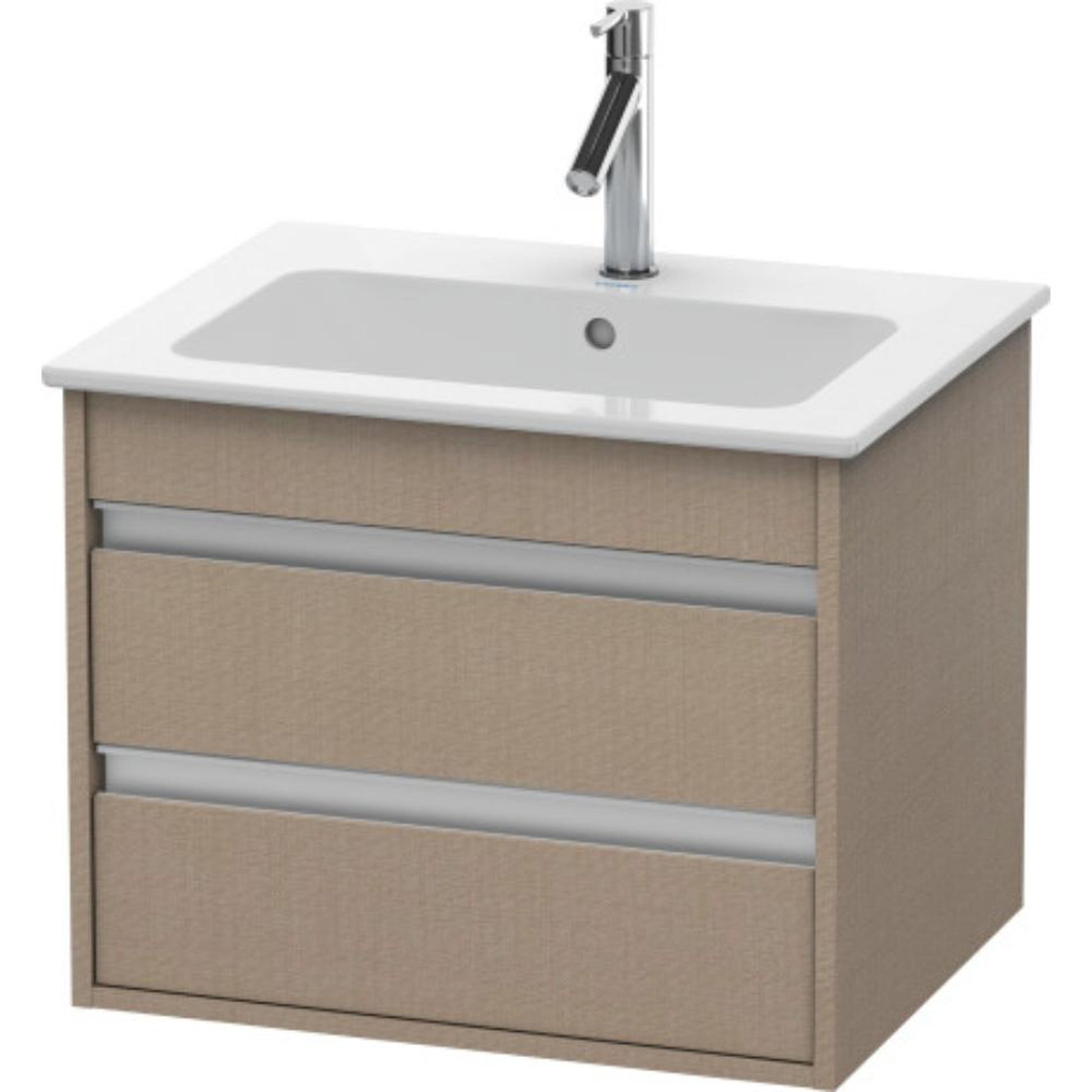 Duravit Ketho 24" x 19" x 19" Two Drawer Wall-Mount Vanity Unit in Linen