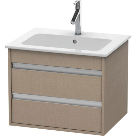 Duravit Ketho 24" x 19" x 19" Two Drawer Wall-Mount Vanity Unit in Linen