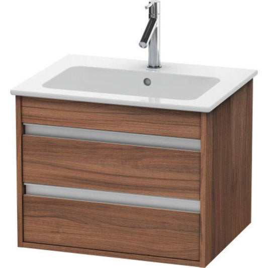 Duravit Ketho 24" x 19" x 19" Two Drawer Wall-Mount Vanity Unit in Natural Walnut