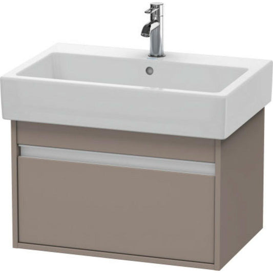 Duravit Ketho 26" x 16" x 17" One Drawer Wall-Mount Vanity Unit in Basalt Matt