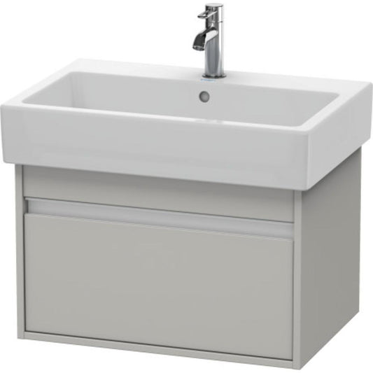 Duravit Ketho 26" x 16" x 17" One Drawer Wall-Mount Vanity Unit in Concrete Grey Matt
