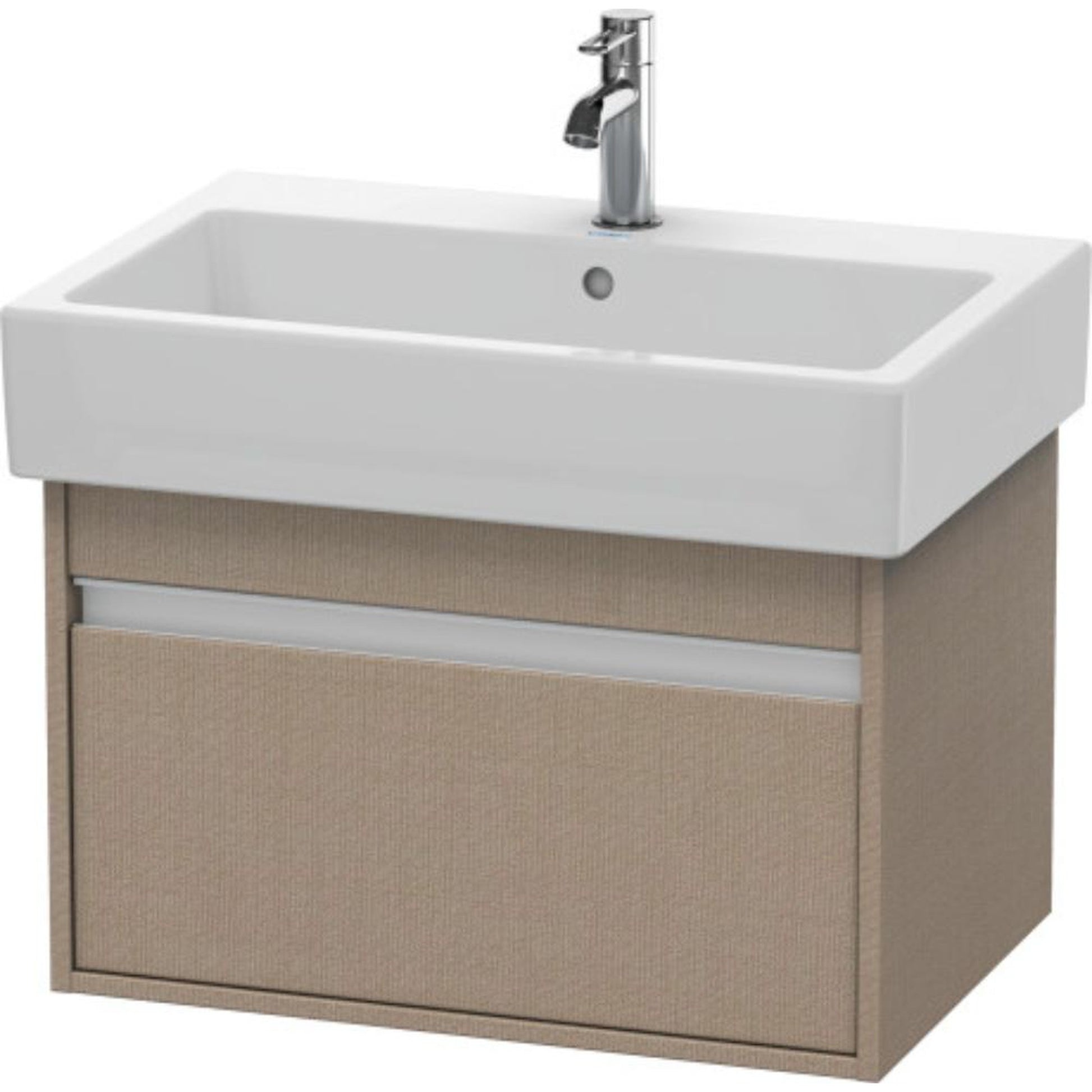 Duravit Ketho 26" x 16" x 17" One Drawer Wall-Mount Vanity Unit in Linen