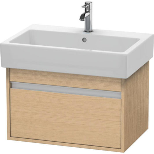 Duravit Ketho 26" x 16" x 17" One Drawer Wall-Mount Vanity Unit in Natural Oak