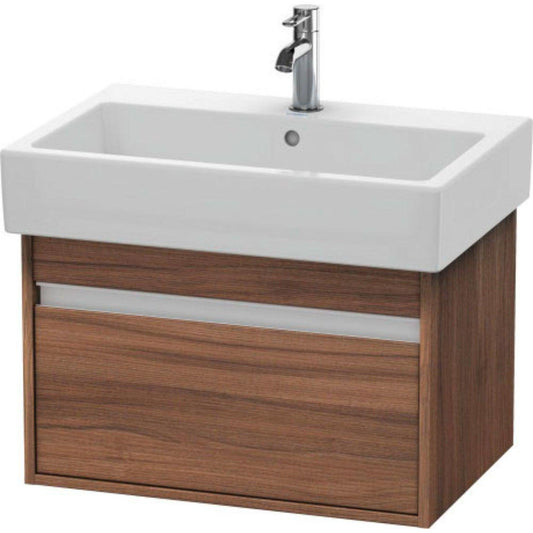 Duravit Ketho 26" x 16" x 17" One Drawer Wall-Mount Vanity Unit in Natural Walnut