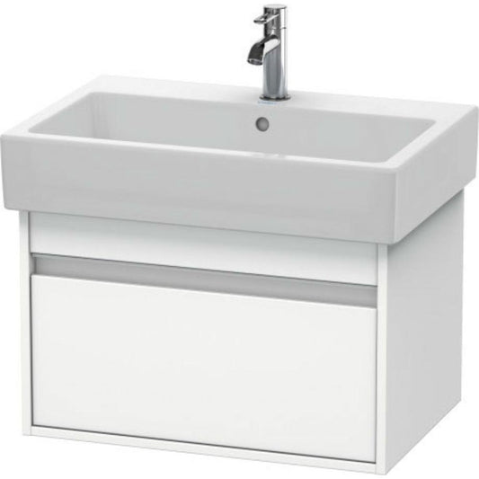 Duravit Ketho 26" x 16" x 17" One Drawer Wall-Mount Vanity Unit in White Matt
