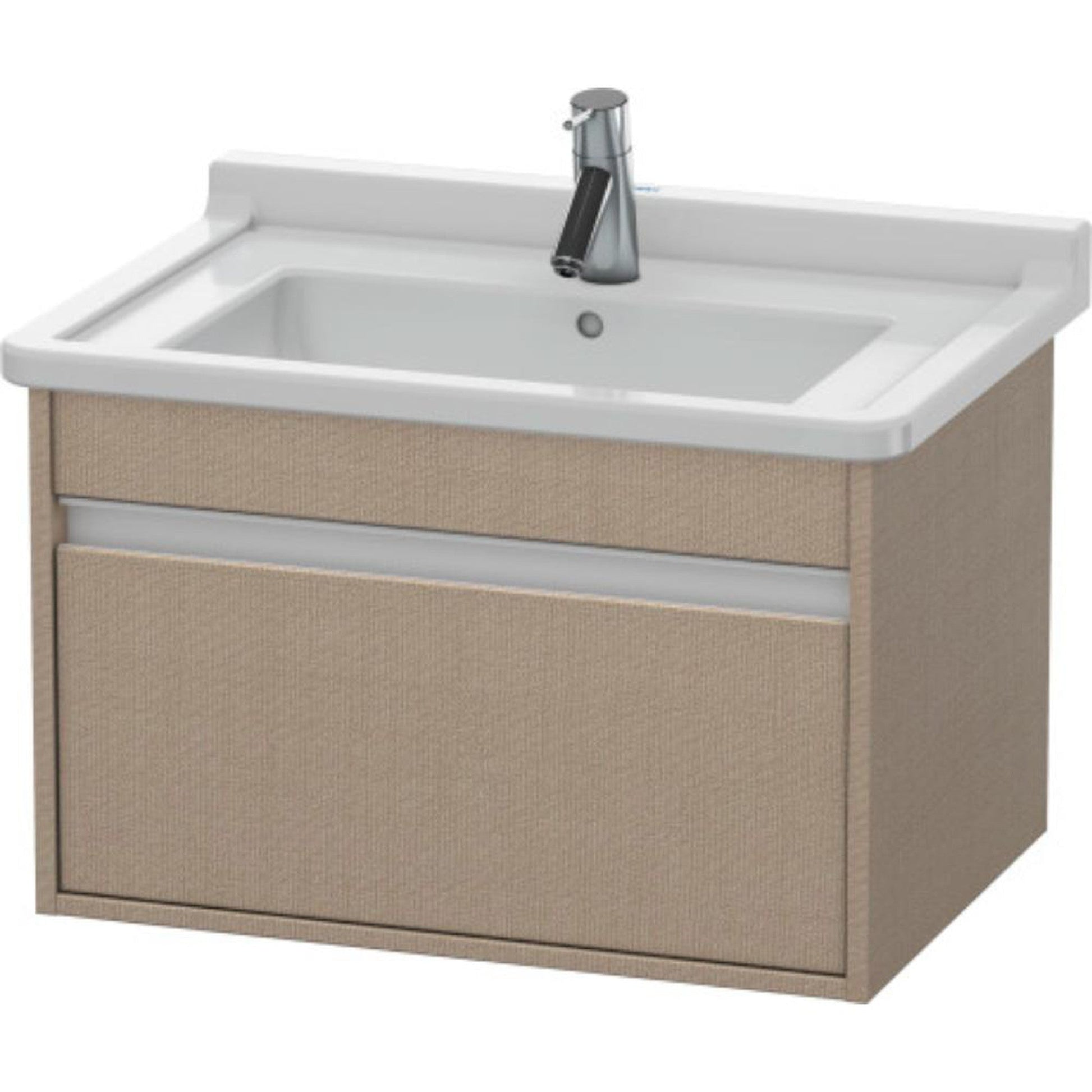 Duravit Ketho 26" x 16" x 18" Wall-Mount Vanity Unit in Linen (KT666307575)