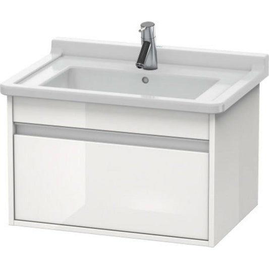 Duravit Ketho 26" x 16" x 18" Wall-Mount Vanity Unit in White High Gloss (KT666302222)