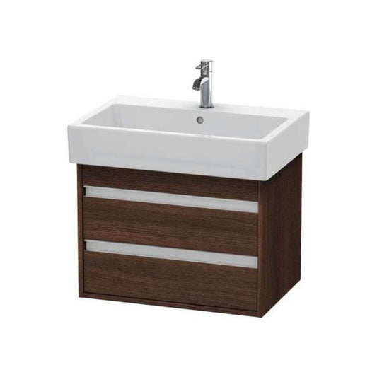 Duravit Ketho 26" x 19" x 17" Two Drawer Wall-Mount Vanity Unit in Chestnut Dark