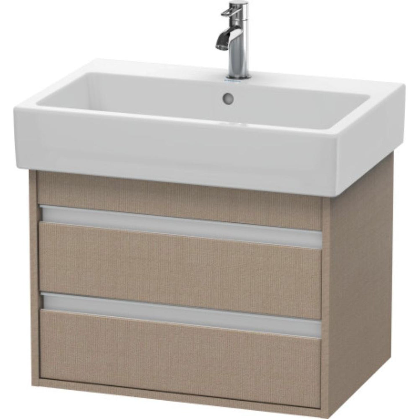 Duravit Ketho 26" x 19" x 17" Two Drawer Wall-Mount Vanity Unit in Linen
