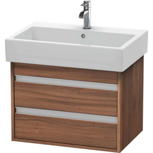 Duravit Ketho 26" x 19" x 17" Two Drawer Wall-Mount Vanity Unit in Natural Walnut