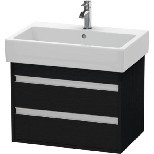 Duravit Ketho 26" x 19" x 17" Two Drawer Wall-Mount Vanity Unit in Oak Black