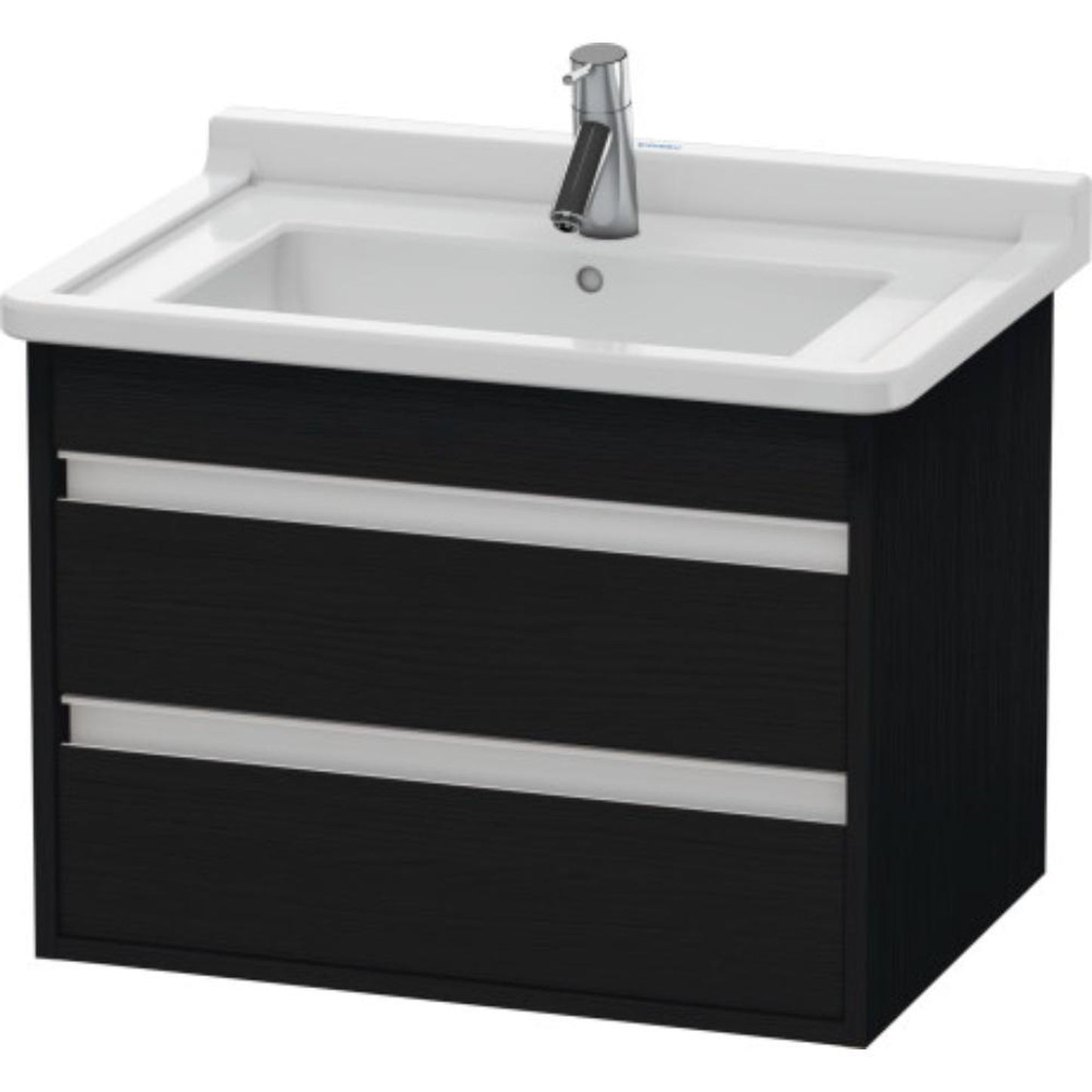 Duravit Ketho 26" x 19" x 18" Two Drawer Wall-Mount Vanity Unit in Oak Black (KT664301616)