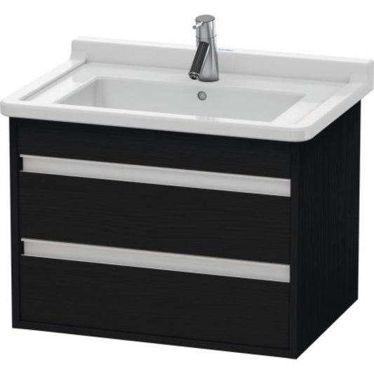 Duravit Ketho 26" x 19" x 18" Two Drawer Wall-Mount Vanity Unit in Oak Black (KT664301616)