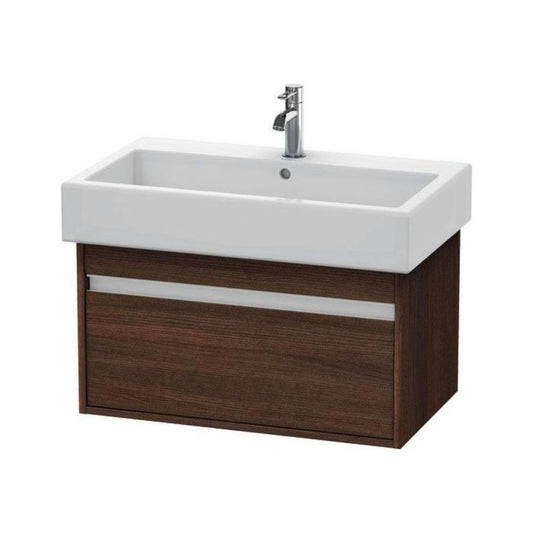 Duravit Ketho 30" x 16" x 17" Wall-Mount Vanity Unit in Chestnut Dark (KT668705353)