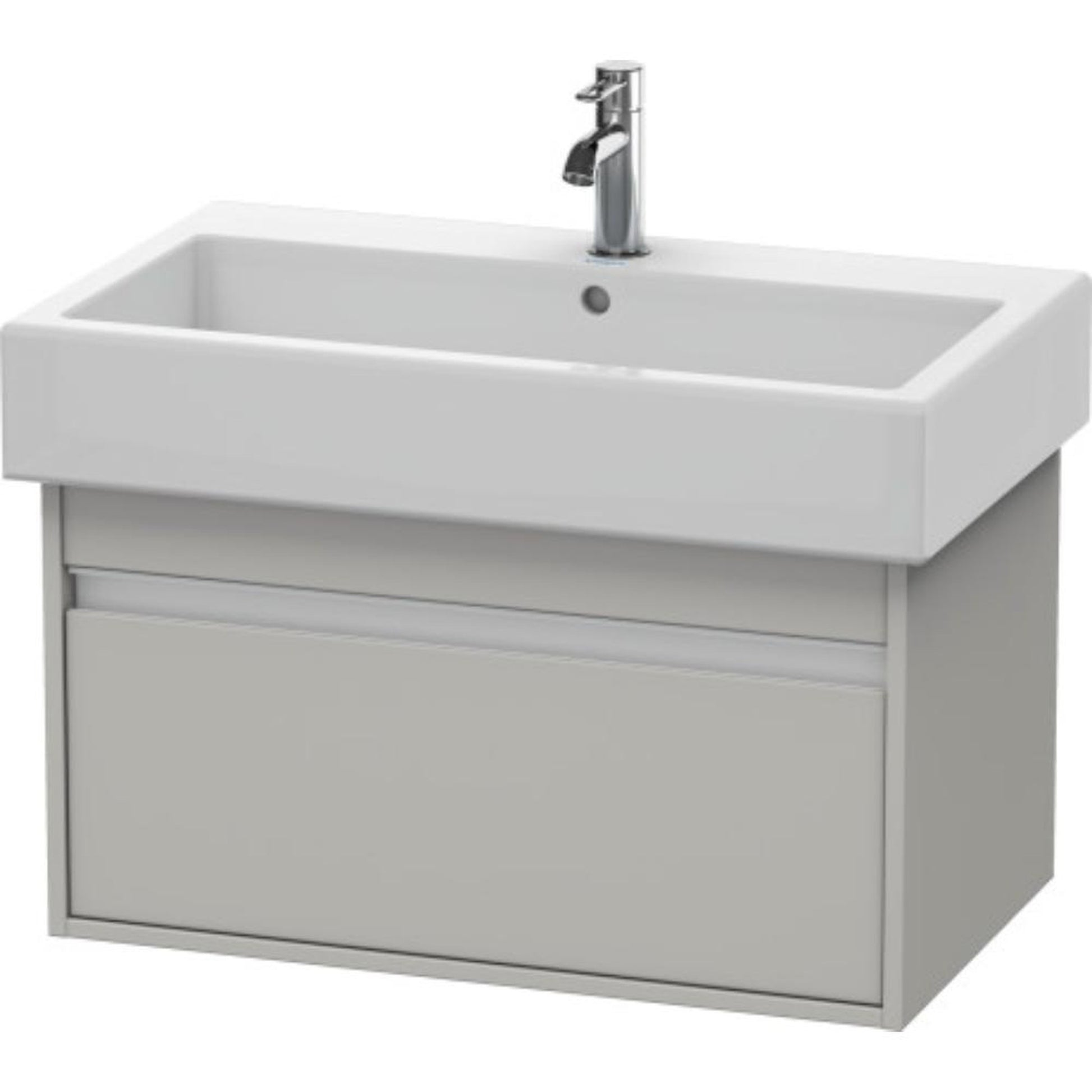 Duravit Ketho 30" x 16" x 17" Wall-Mount Vanity Unit in Concrete Grey Matt (KT668700707)