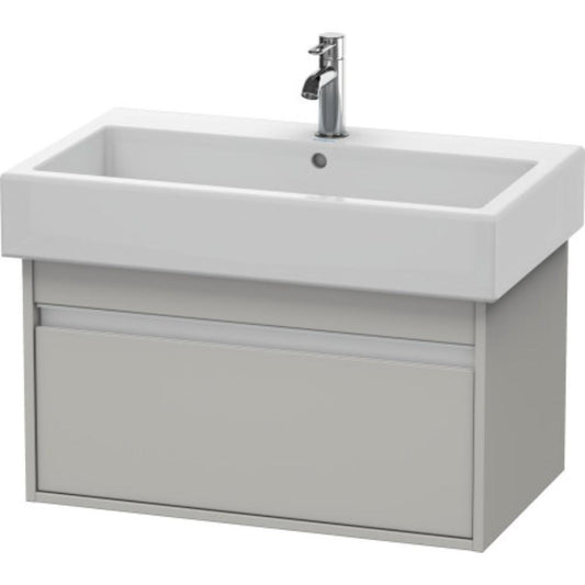 Duravit Ketho 30" x 16" x 17" Wall-Mount Vanity Unit in Concrete Grey Matt (KT668700707)
