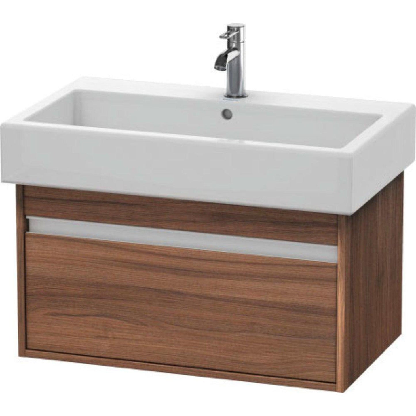 Duravit Ketho 30" x 16" x 17" Wall-Mount Vanity Unit in Natural Walnut (KT668707979)