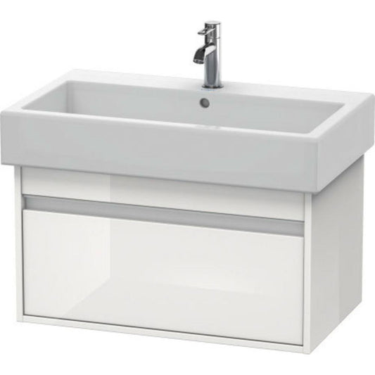 Duravit Ketho 30" x 16" x 17" Wall-Mount Vanity Unit in White High Gloss (KT668702222)