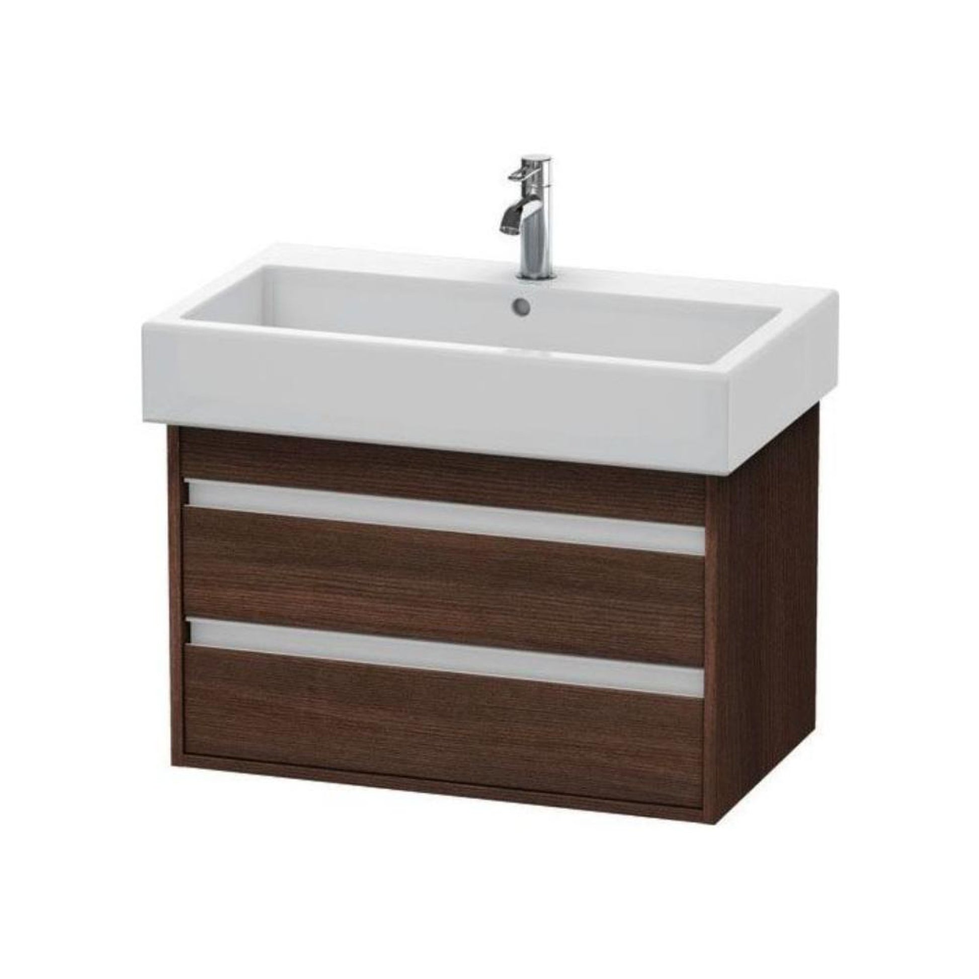 Duravit Ketho 30" x 19" x 17" Two Drawer Wall-Mount Vanity Unit in Chestnut Dark (KT663705353)