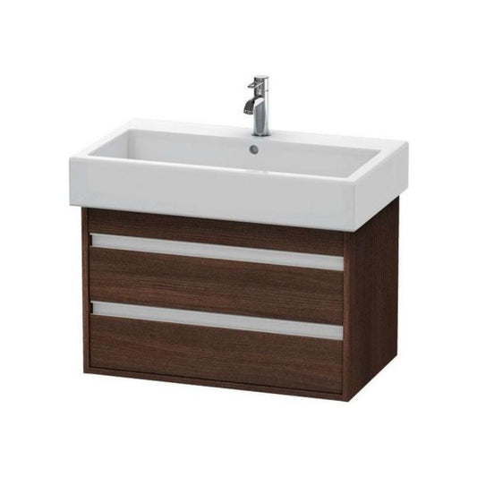 Duravit Ketho 30" x 19" x 17" Two Drawer Wall-Mount Vanity Unit in Chestnut Dark (KT663705353)