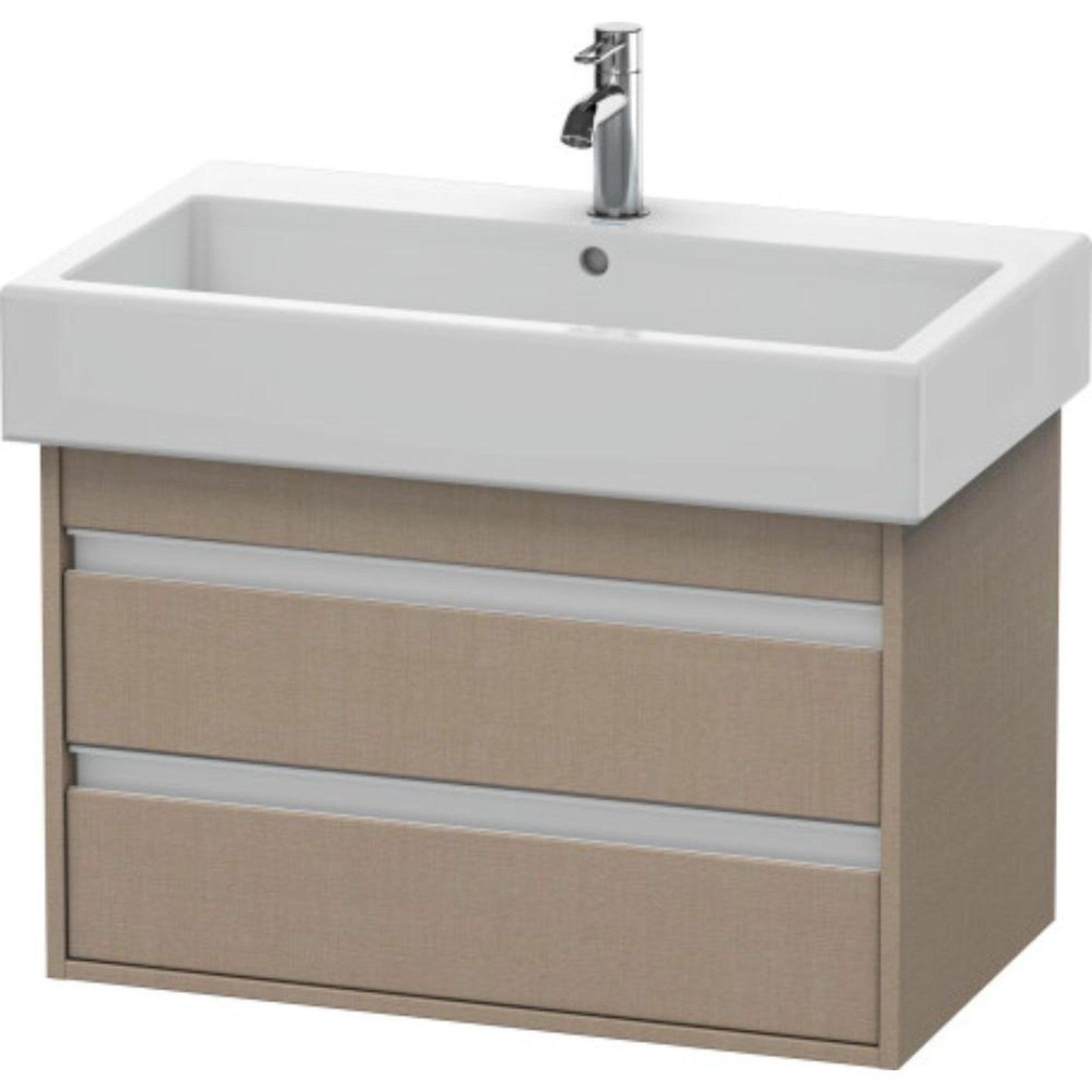 Duravit Ketho 30" x 19" x 17" Two Drawer Wall-Mount Vanity Unit in Linen (KT663707575)