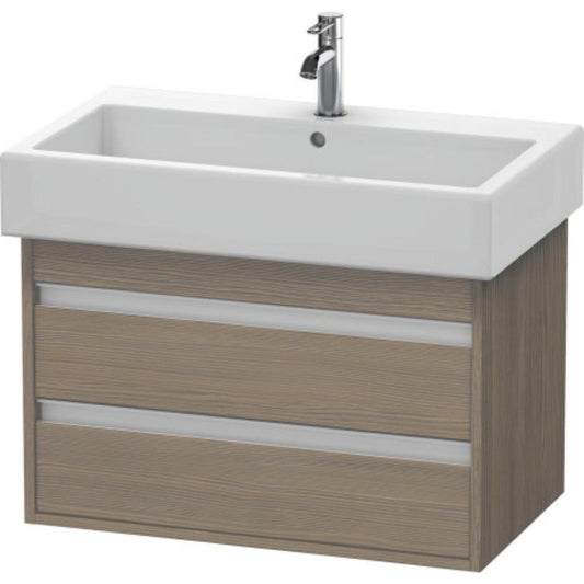 Duravit Ketho 30" x 19" x 17" Two Drawer Wall-Mount Vanity Unit in Oak Terra (KT663703535)