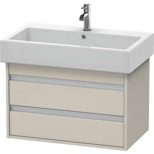 Duravit Ketho 30" x 19" x 17" Two Drawer Wall-Mount Vanity Unit in Taupe Matt (KT663709191)