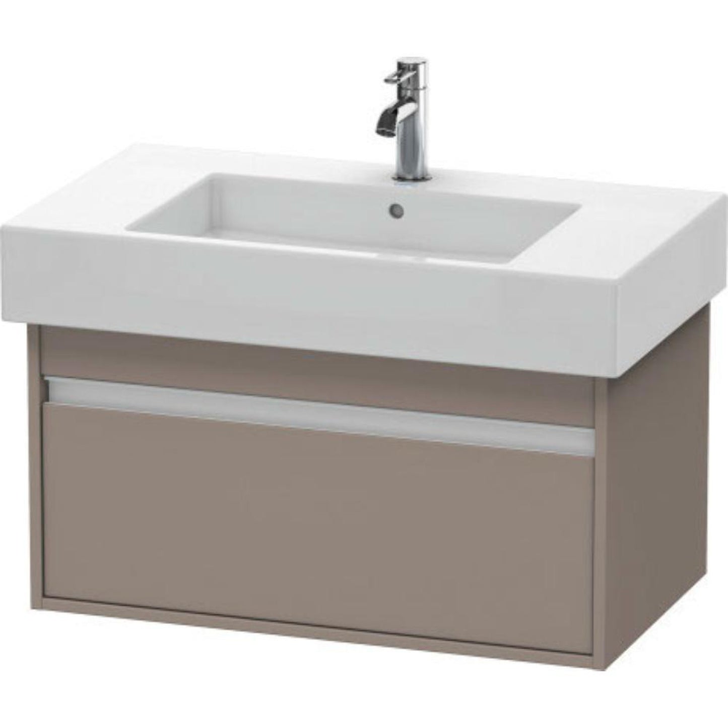 Duravit Ketho 31" x 16" x 18" Wall-Mount Vanity Unit in Basalt Matt (KT669004343)