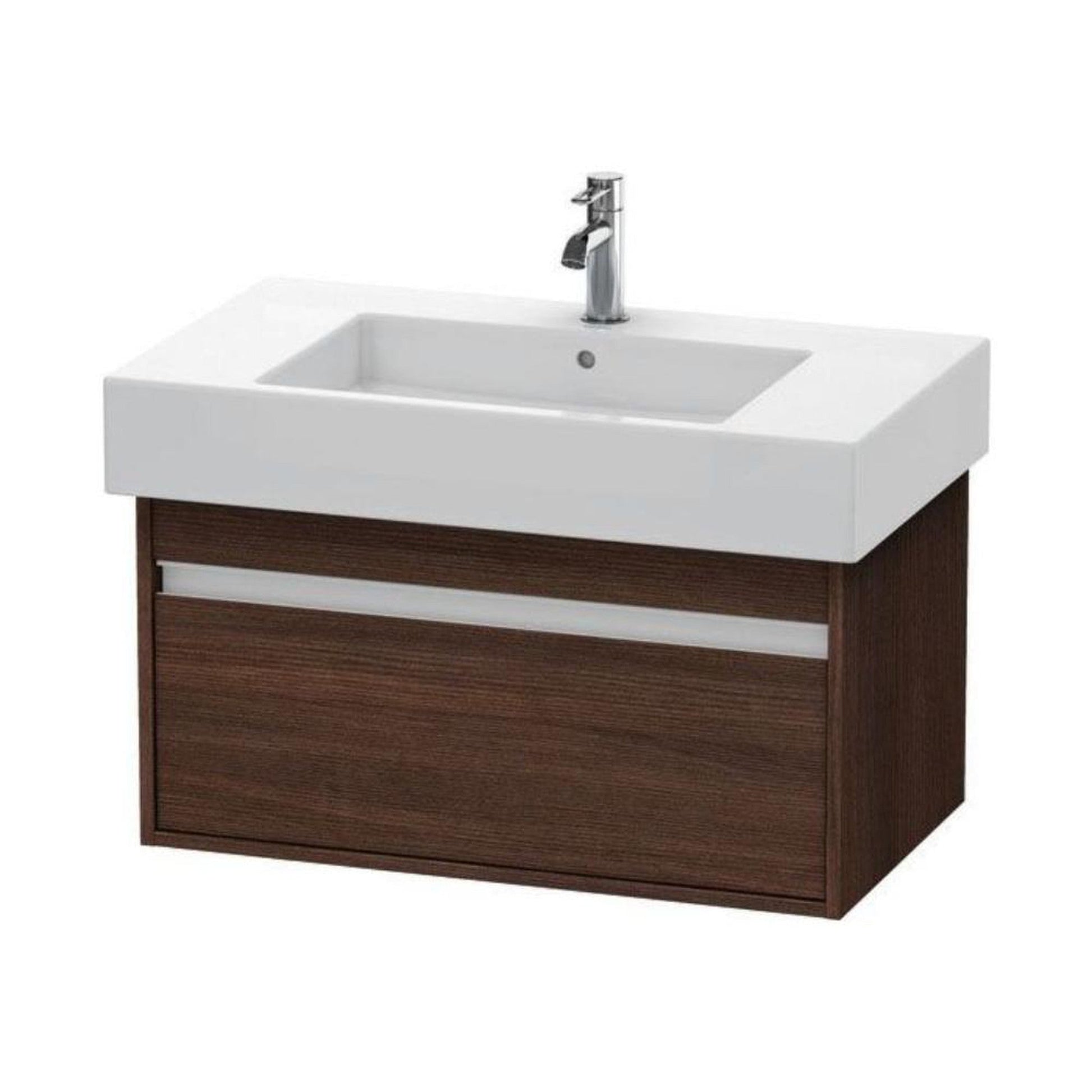 Duravit Ketho 31" x 16" x 18" Wall-Mount Vanity Unit in Chestnut Dark (KT66900)