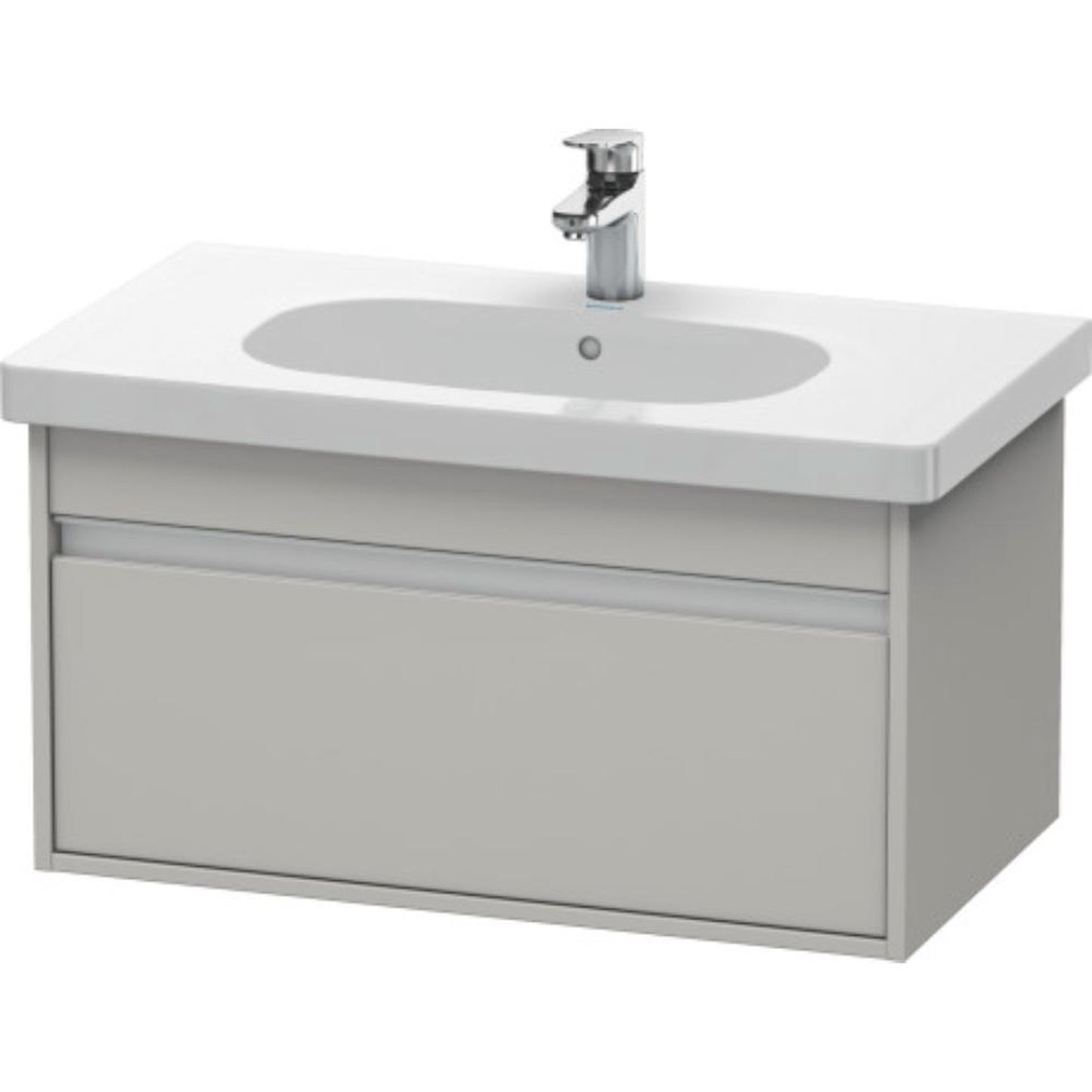 Duravit Ketho 31" x 16" x 18" Wall-Mount Vanity Unit in Concrete Grey Matt (KT666700707)