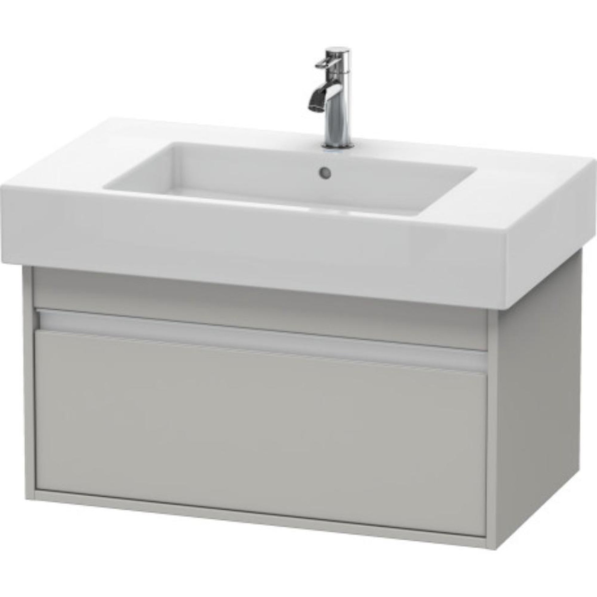 Duravit Ketho 31" x 16" x 18" Wall-Mount Vanity Unit in Concrete Grey Matt (KT669000707)