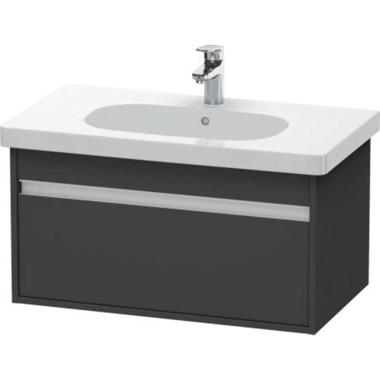 Duravit Ketho 31" x 16" x 18" Wall-Mount Vanity Unit in Graphite Matt (KT666704949)