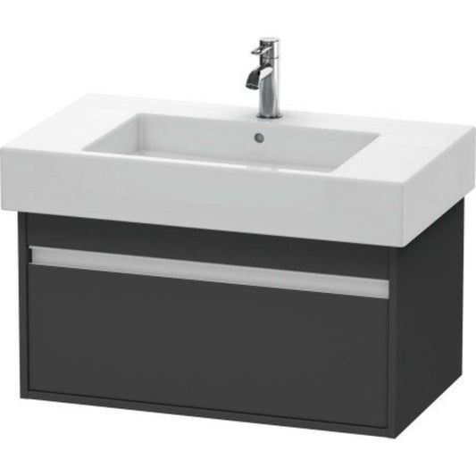 Duravit Ketho 31" x 16" x 18" Wall-Mount Vanity Unit in Graphite Matt (KT66900)