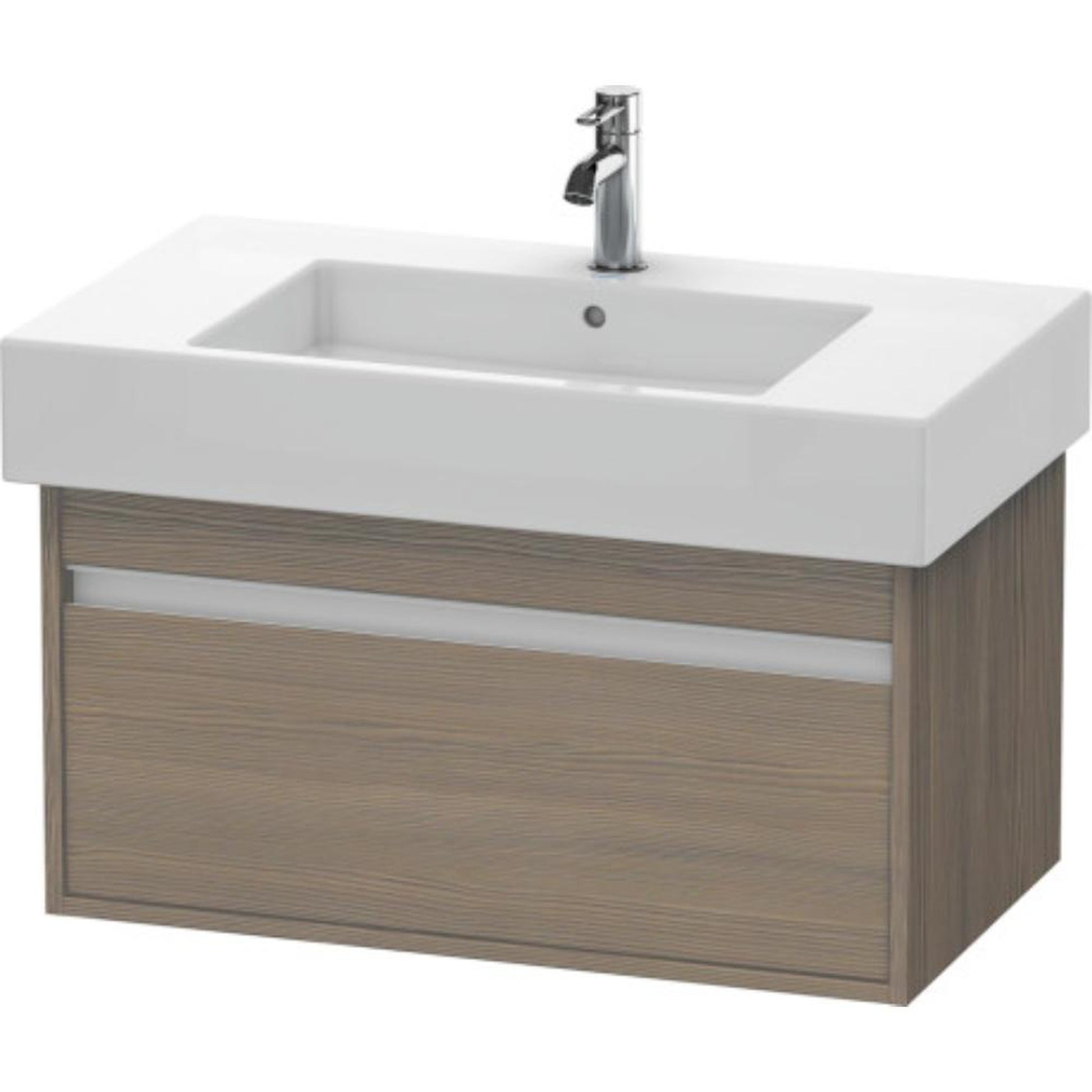 Duravit Ketho 31" x 16" x 18" Wall-Mount Vanity Unit in Oak Terra (KT669003535)