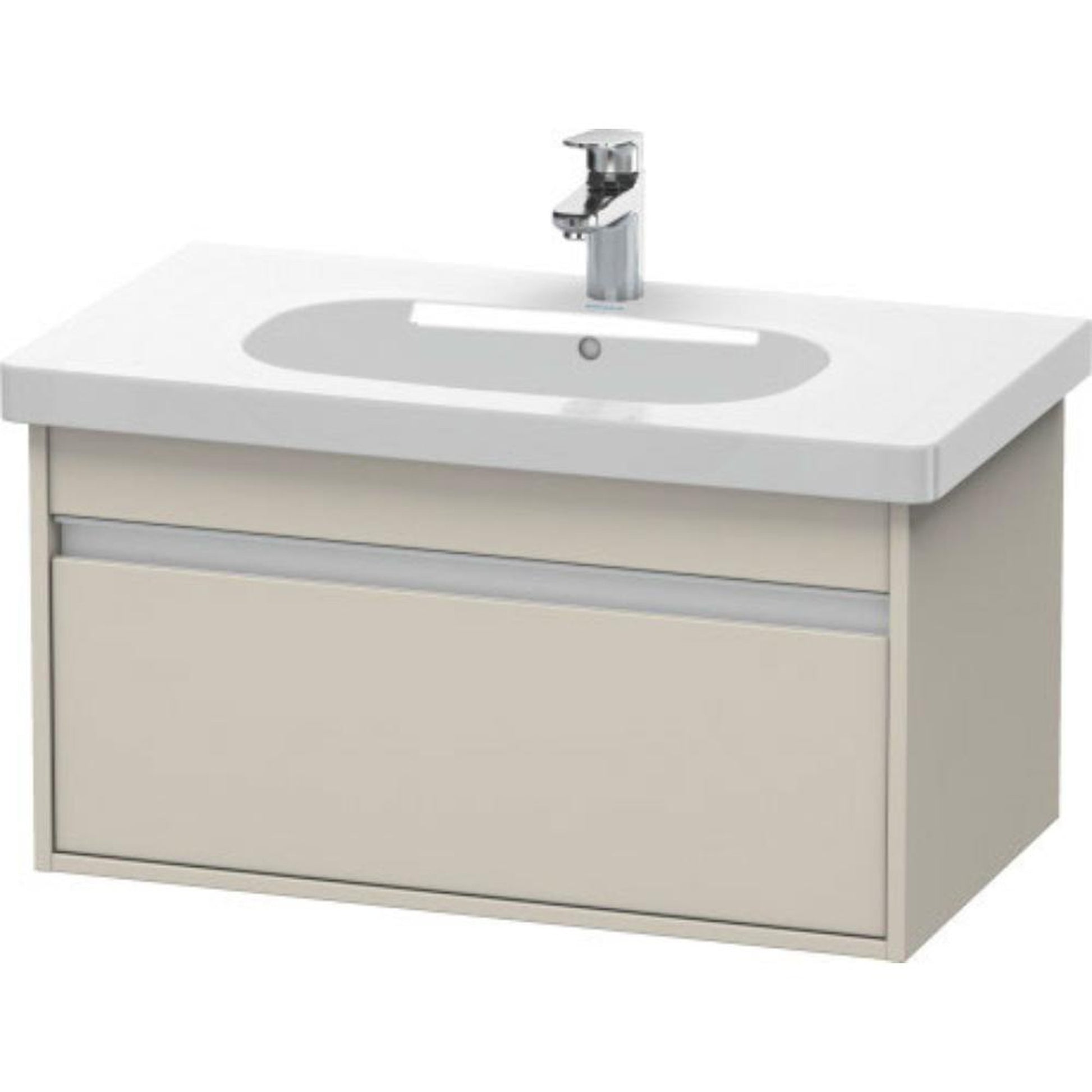 Duravit Ketho 31" x 16" x 18" Wall-Mount Vanity Unit in Taupe Matt (KT666709191)