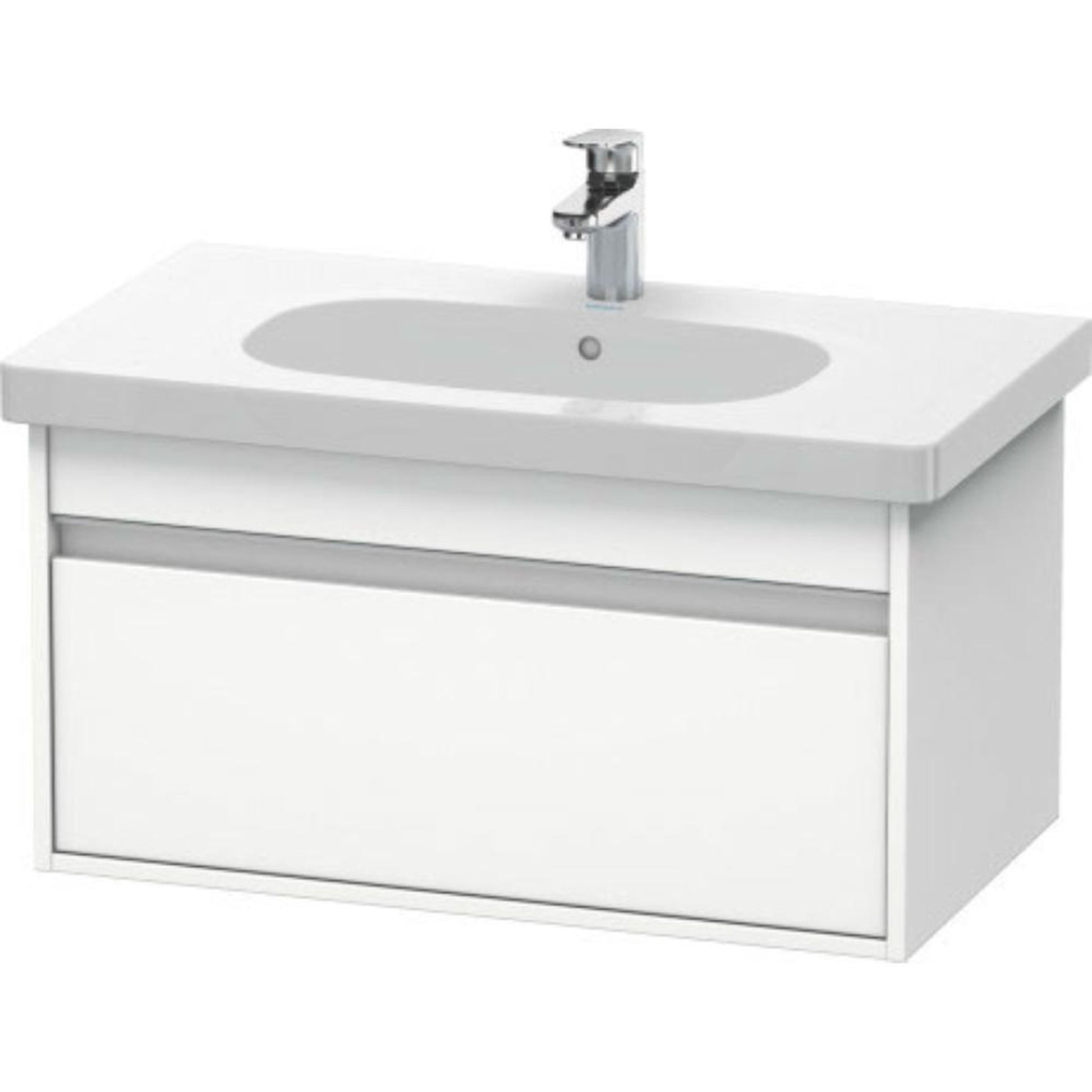 Duravit Ketho 31" x 16" x 18" Wall-Mount Vanity Unit in White Matt (KT666701818)