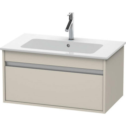Duravit Ketho 31" x 16" x 19" One Drawer Wall-Mount Vanity Unit in Taupe Matt