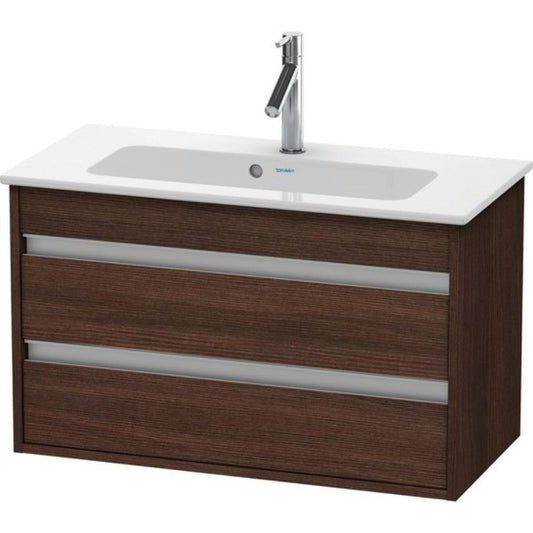 Duravit Ketho 31" x 19" x 15" Two Drawer Wall-Mount Vanity Unit in Chestnut Dark