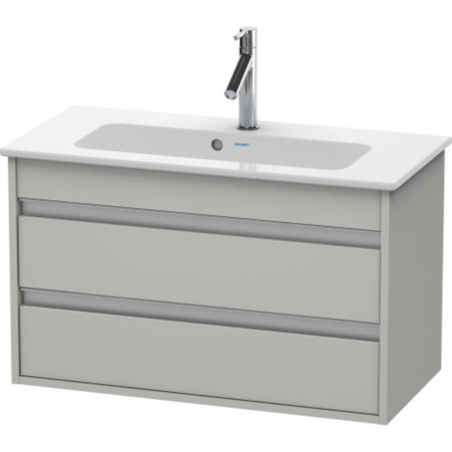 Duravit Ketho 31" x 19" x 15" Two Drawer Wall-Mount Vanity Unit in Concrete Grey Matt