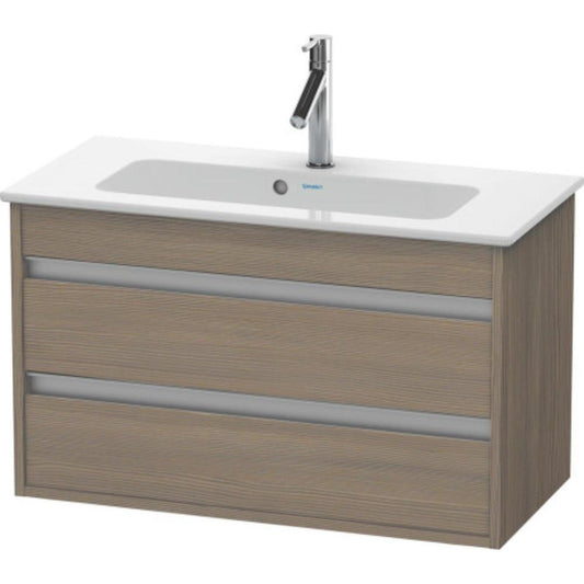 Duravit Ketho 31" x 19" x 15" Two Drawer Wall-Mount Vanity Unit in Oak Terra