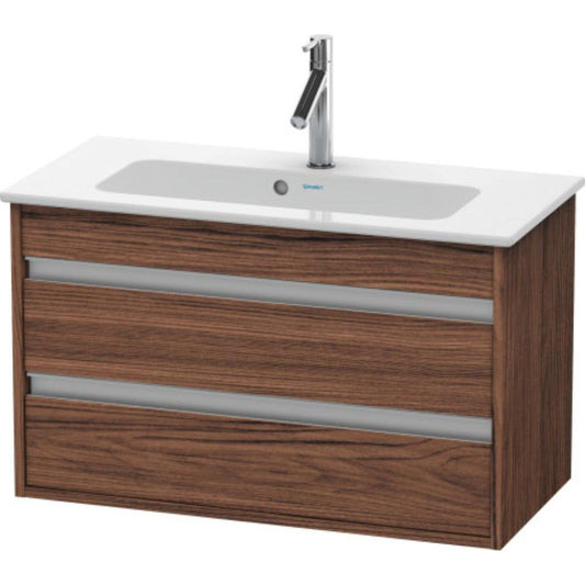 Duravit Ketho 31" x 19" x 15" Two Drawer Wall-Mount Vanity Unit in Walnut Dark