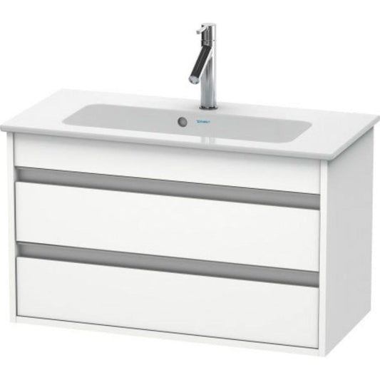 Duravit Ketho 31" x 19" x 15" Two Drawer Wall-Mount Vanity Unit in White Matt