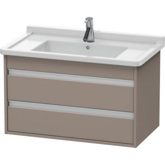 Duravit Ketho 31" x 19" x 18" Two Drawer Wall-Mount Vanity Unit in Basalt Matt (KT664404343)