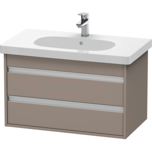 Duravit Ketho 31" x 19" x 18" Two Drawer Wall-Mount Vanity Unit in Basalt Matt (KT664704343)
