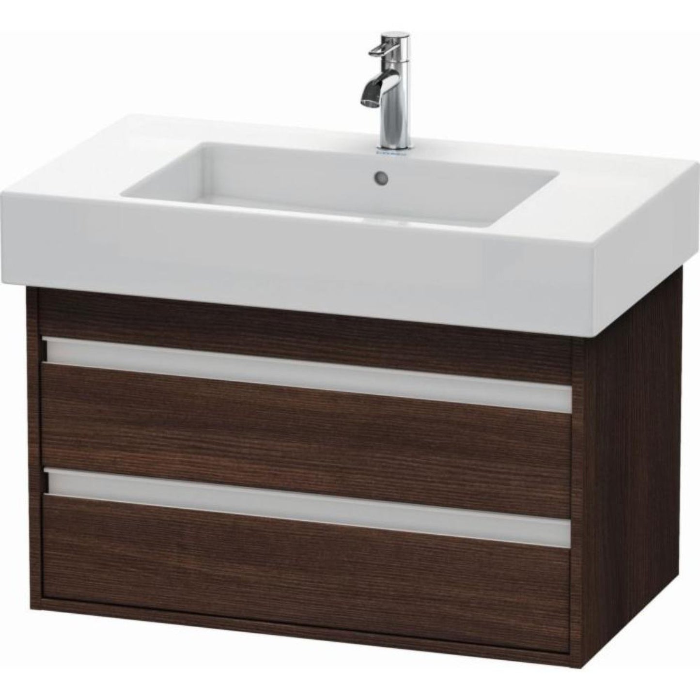 Duravit Ketho 31" x 19" x 18" Two Drawer Wall-Mount Vanity Unit in Chestnut Dark (KT664005353)