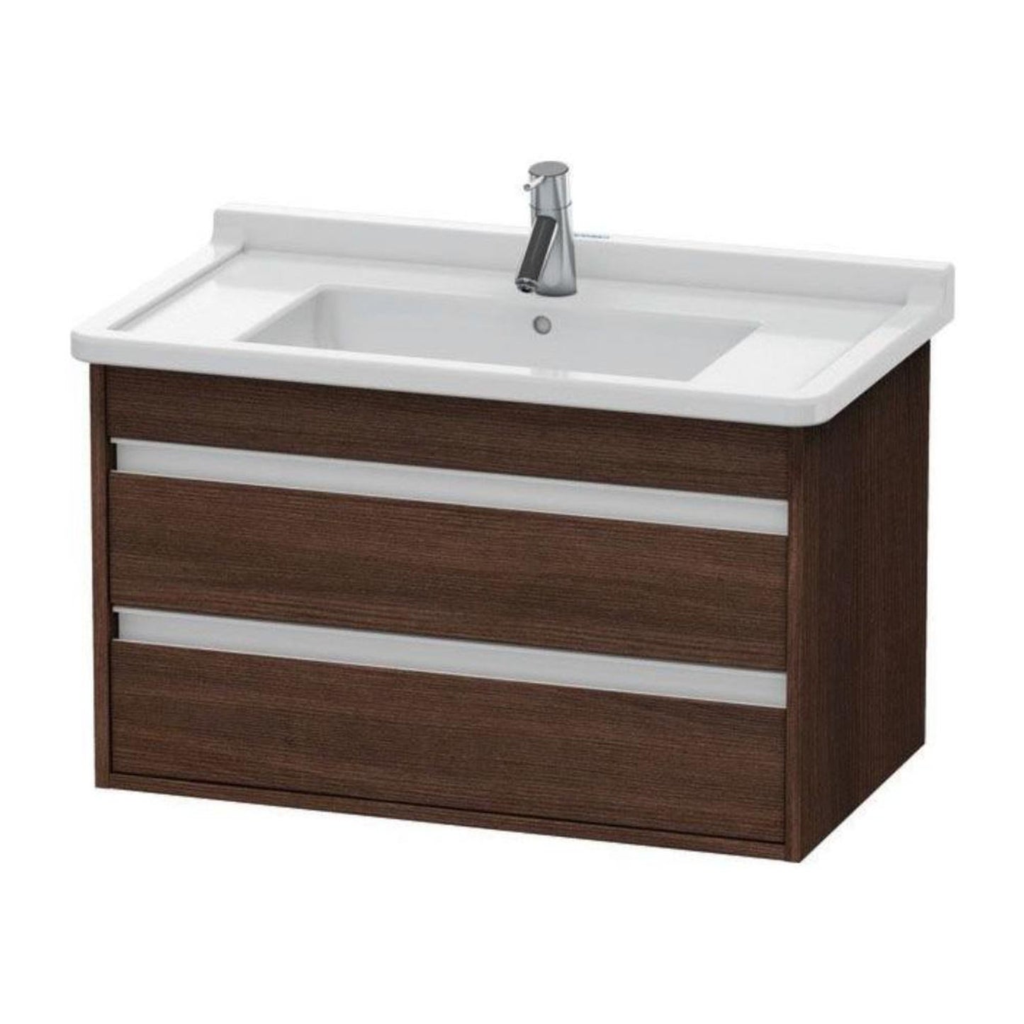 Duravit Ketho 31" x 19" x 18" Two Drawer Wall-Mount Vanity Unit in Chestnut Dark (KT664405353)