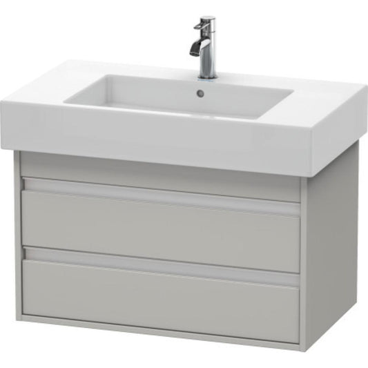 Duravit Ketho 31" x 19" x 18" Two Drawer Wall-Mount Vanity Unit in Concrete Grey Matt (KT664000707)